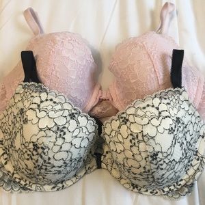 Set of 2 Victoria’s Secret Lace Racerback Brad 34D